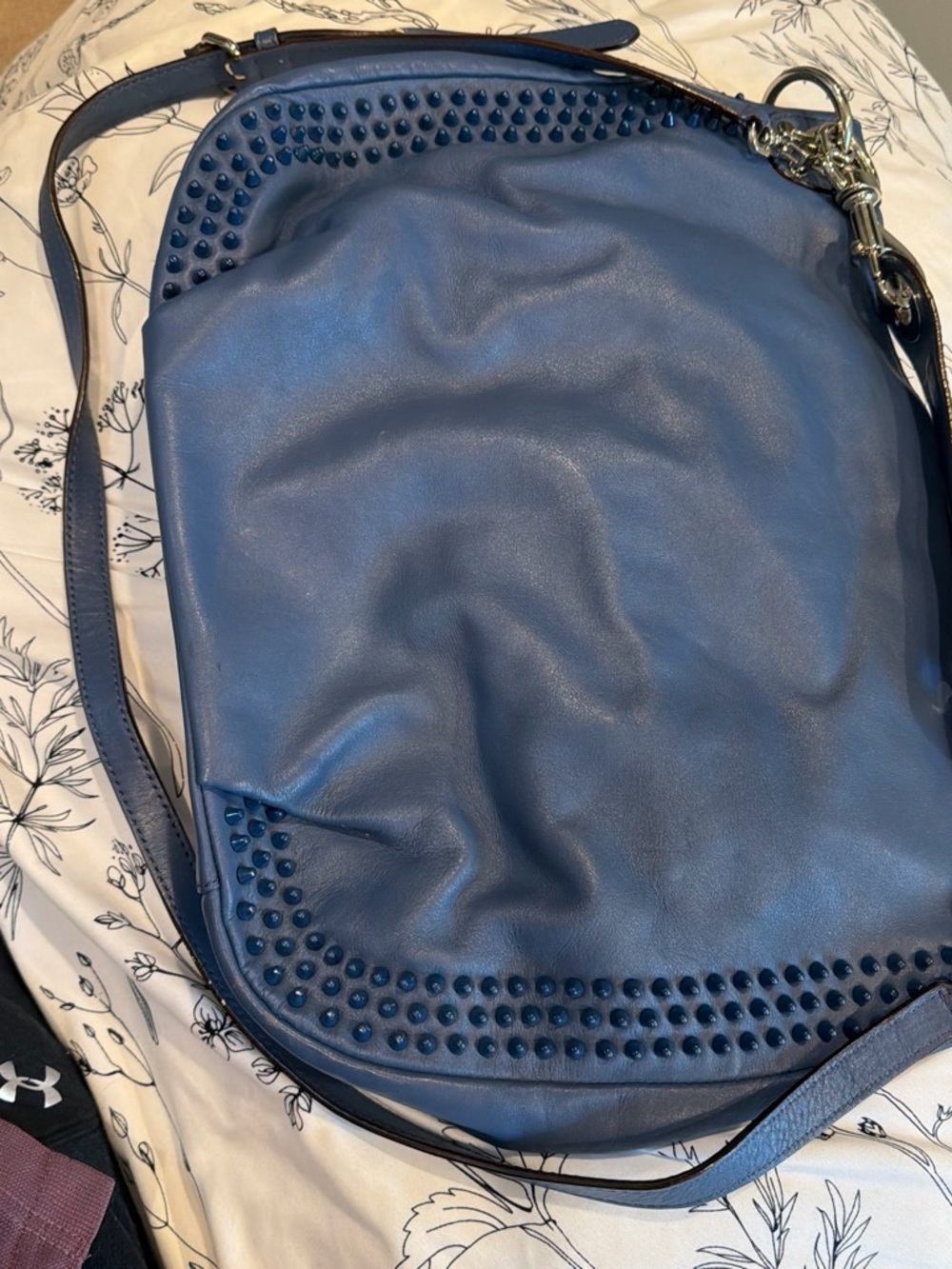 Rebecca Minkoff Blue Studded Leather Crossbody
